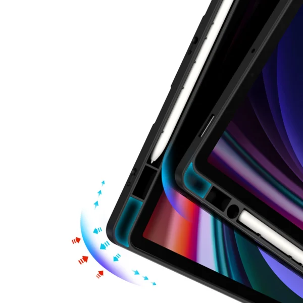 Dux Ducis Magi Case with Stylus Holder for Samsung Galaxy Tab S10 FE/S9/S9 FE - Blackeng