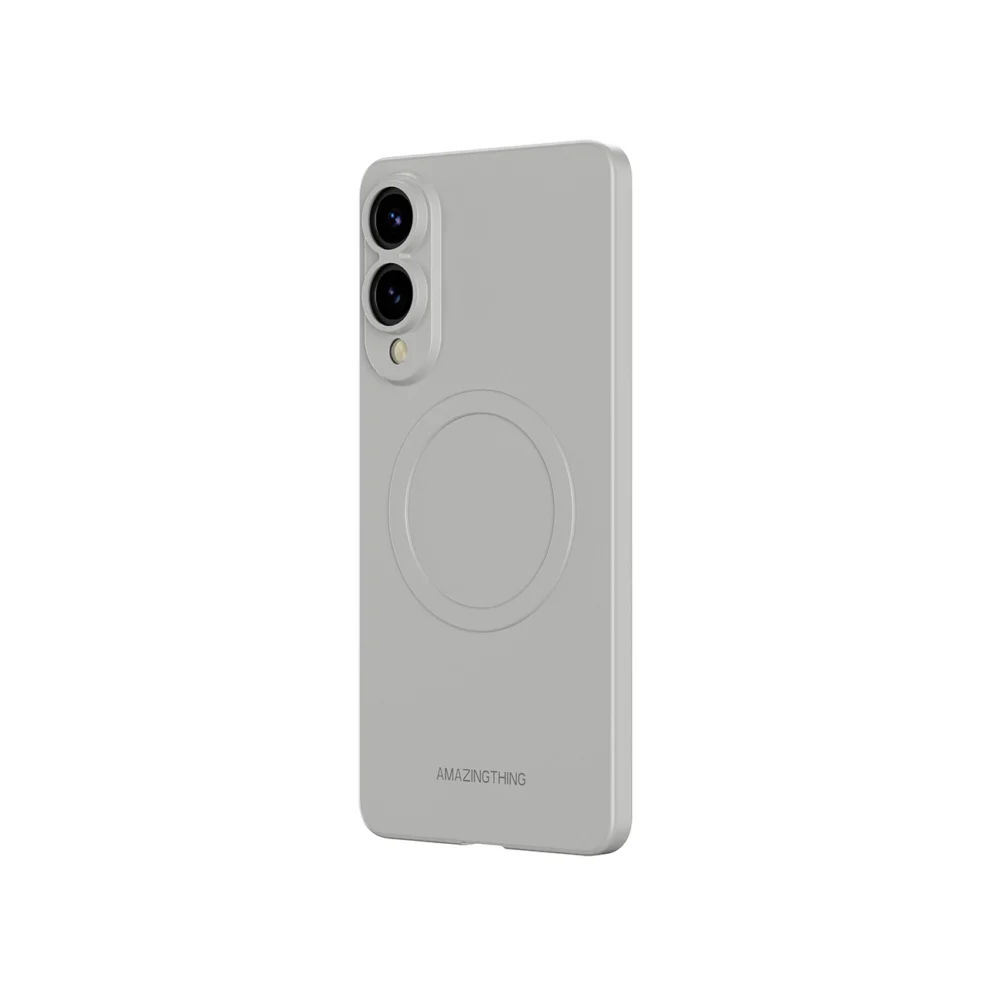 AmazingThing Minimal Air Case with Magnetic Ring for Samsung Galaxy S25 Edge - Grayeng