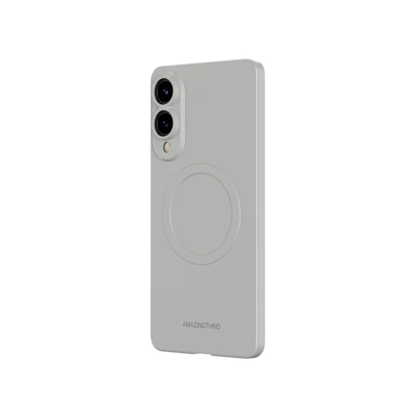 AmazingThing Minimal Air Case with Magnetic Ring for Samsung Galaxy S25 Edge - Grayeng