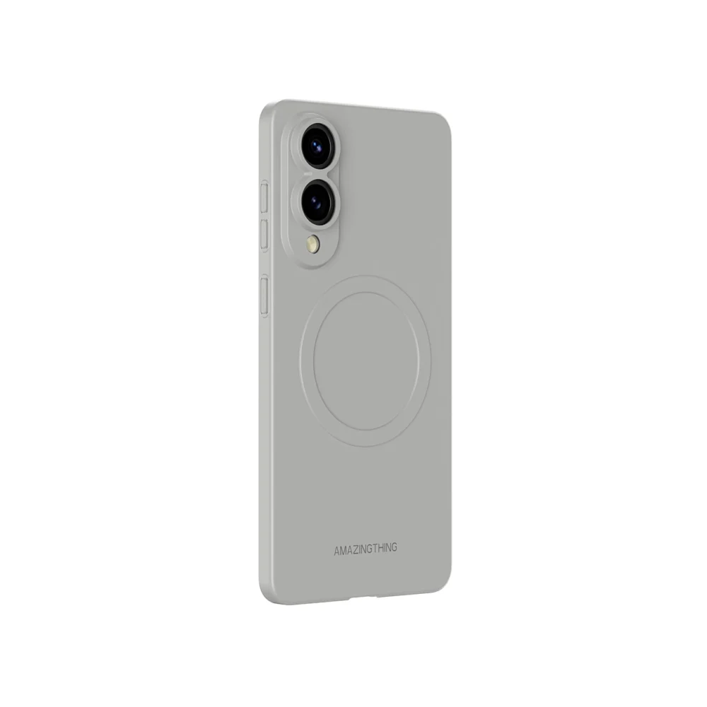 AmazingThing Minimal Air Case with Magnetic Ring for Samsung Galaxy S25 Edge - Grayeng