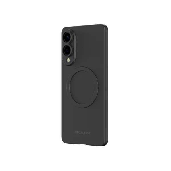 AmazingThing Minimal Air Case with Magnetic Ring for Samsung Galaxy S25 Edge - Blackeng