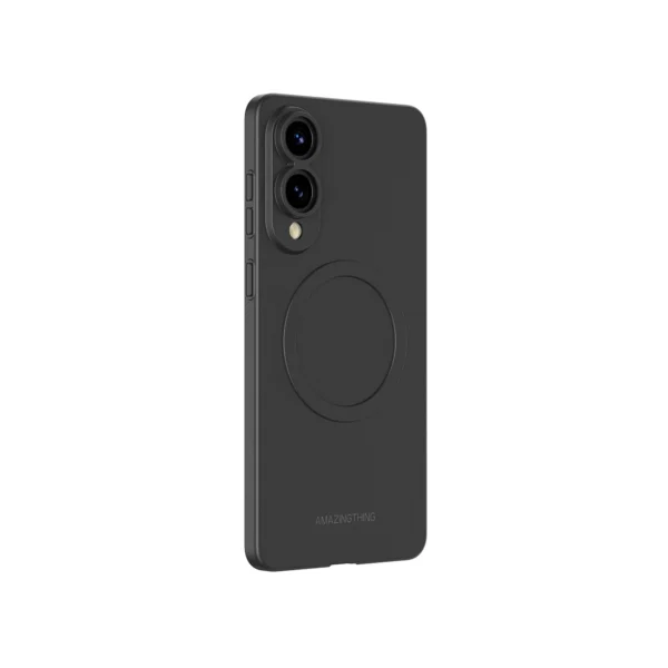 AmazingThing Minimal Air Case with Magnetic Ring for Samsung Galaxy S25 Edge - Blackeng