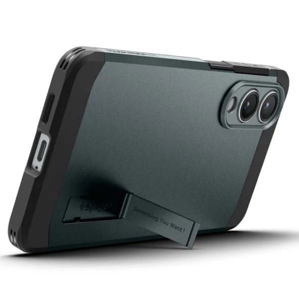 Spigen Tough Armor MagSafe Case for Samsung Galaxy S25 Edge - Green/Blackeng
