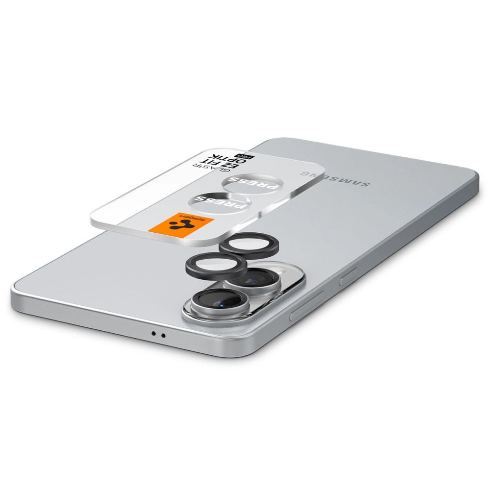 Spigen Optik Pro GLAS.TR "Ez Fit" 2-pack Camera Cover for Samsung Galaxy S25 Edge - Blackeng