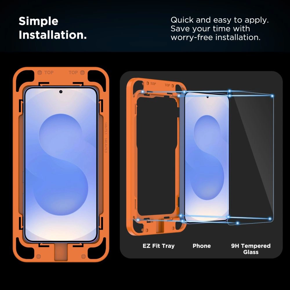 Tech-Protect Quick Set+ Tempered Glass for Samsung Galaxy S25 - Transparenteng