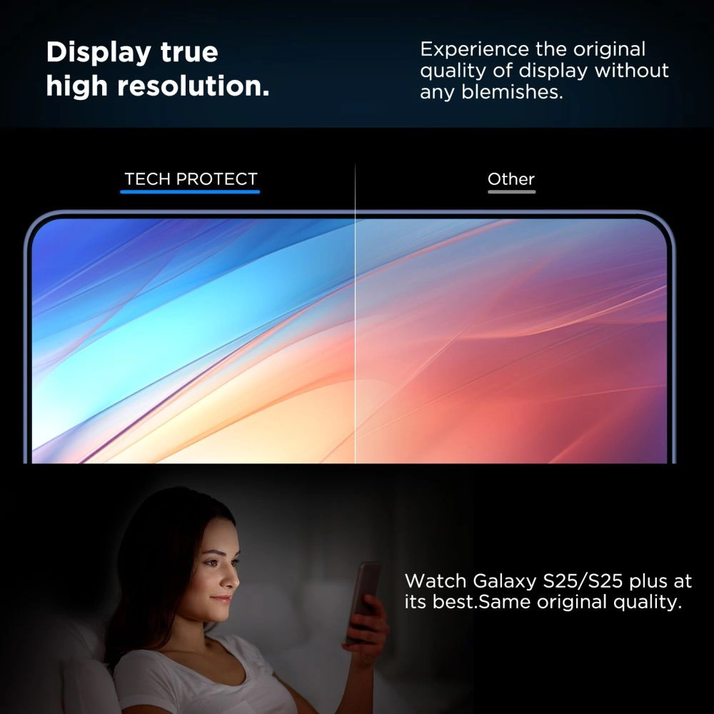 Tech-Protect Quick Set+ Tempered Glass for Samsung Galaxy S25 - Transparenteng