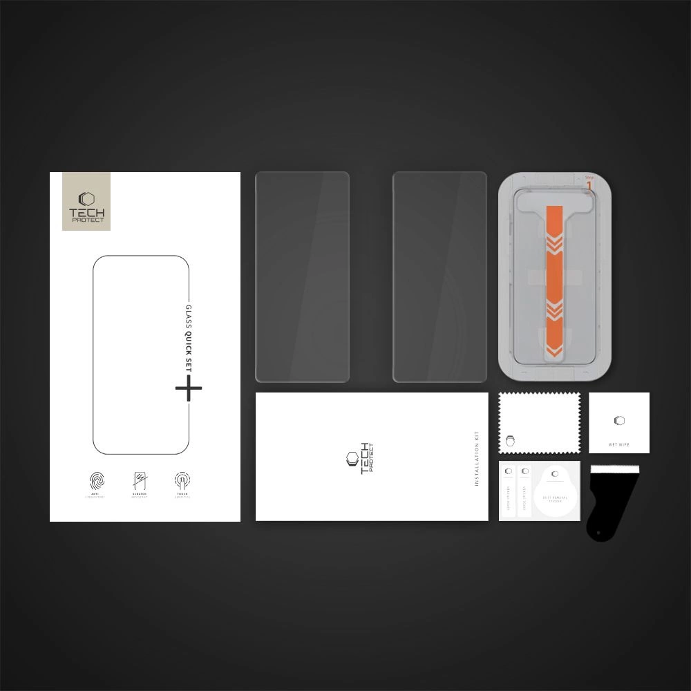 Tech-Protect Quick Set+ Tempered Glass for Samsung Galaxy S25 - Transparenteng