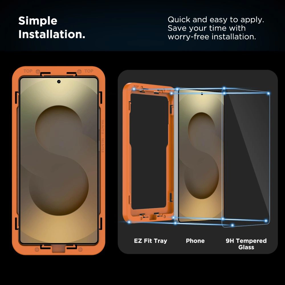 Tech-Protect Quick Set+ Tempered Glass for Samsung Galaxy S25 Ultra - Transparenteng
