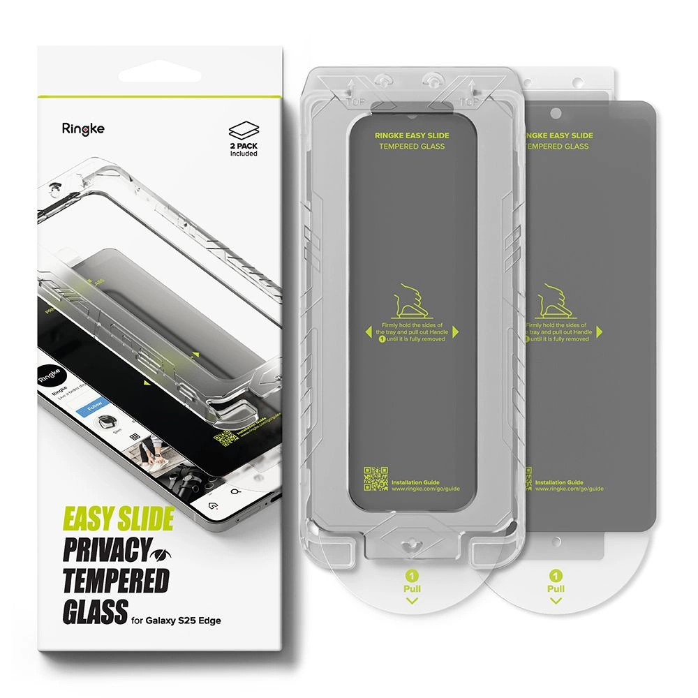 Ringke Easy Slide 2-pack Privacy Glass for Samsung Galaxy S25 Edgeeng