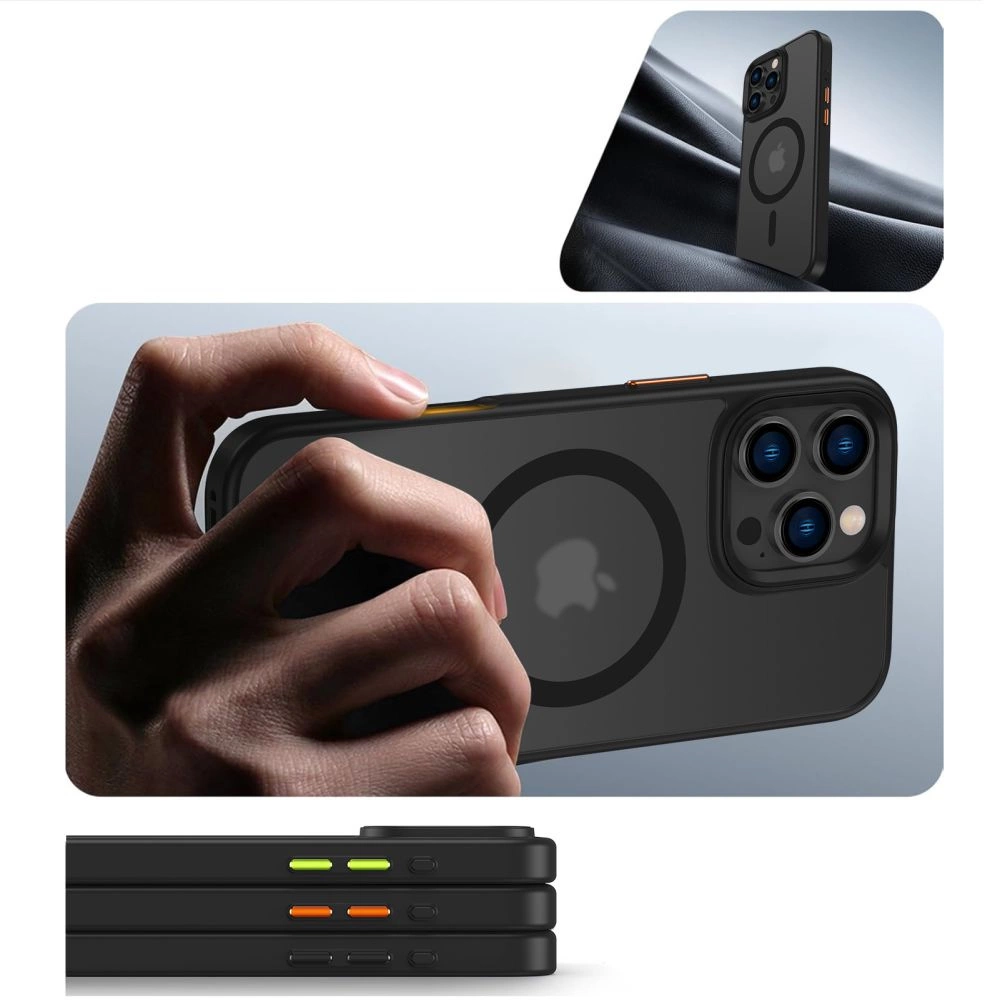 Tech-Protect MagMat Magsafe 3-set iPhone 16 Pro Max Case - Matte Blackeng