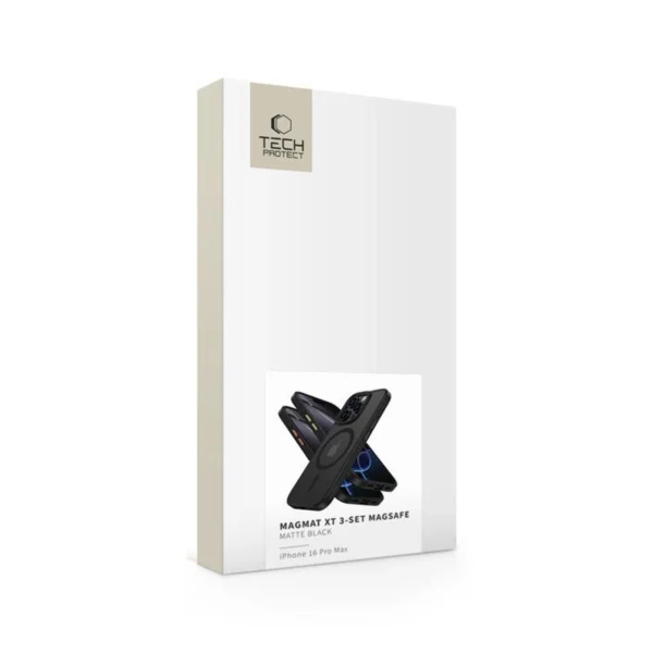 Tech-Protect MagMat Magsafe 3-set iPhone 16 Pro Max Case - Matte Blackeng