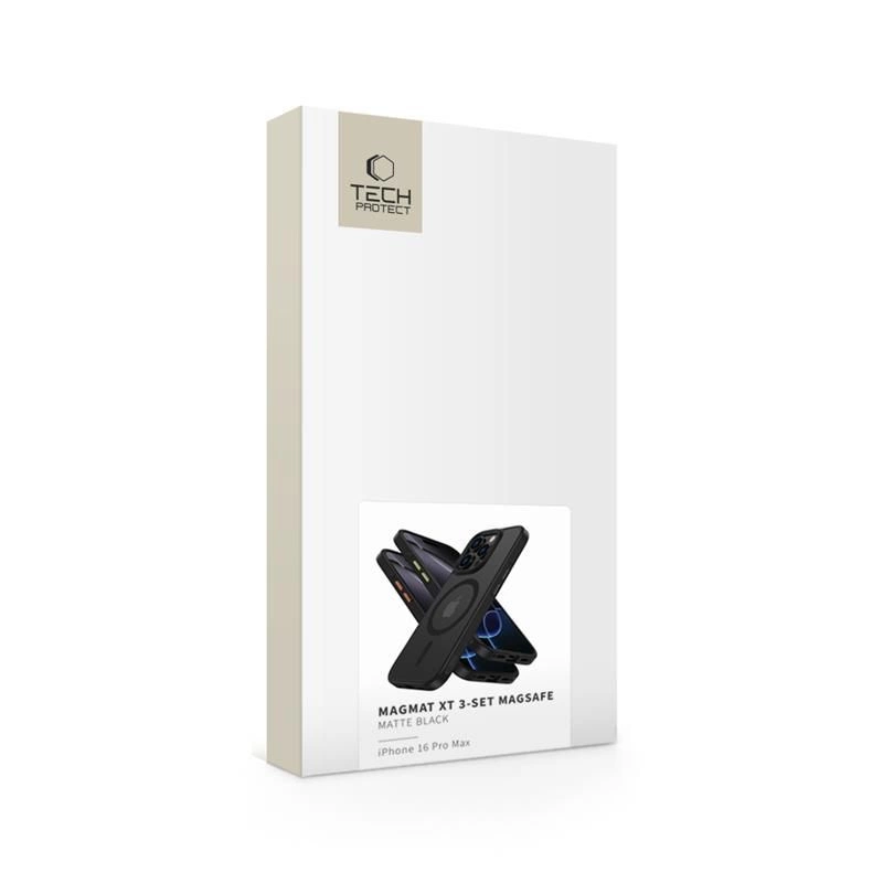 Tech-Protect MagMat Magsafe 3-set iPhone 16 Pro Max Case - Matte Blackeng