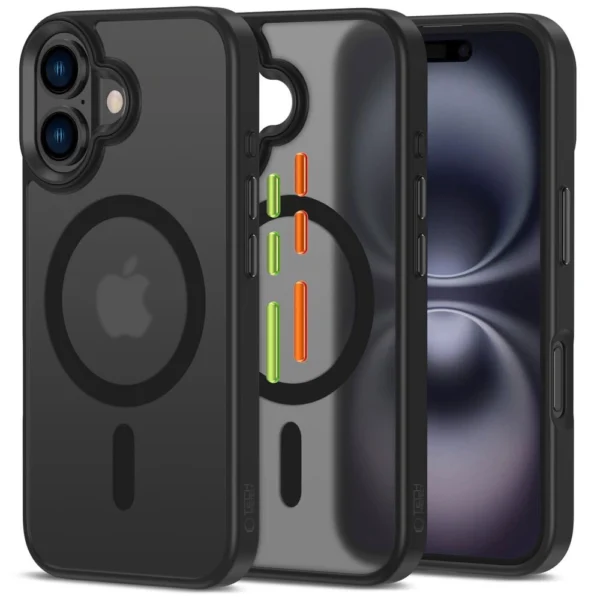 Tech-Protect MagMat Magsafe 3-set iPhone 16 Case - Matte Blackeng