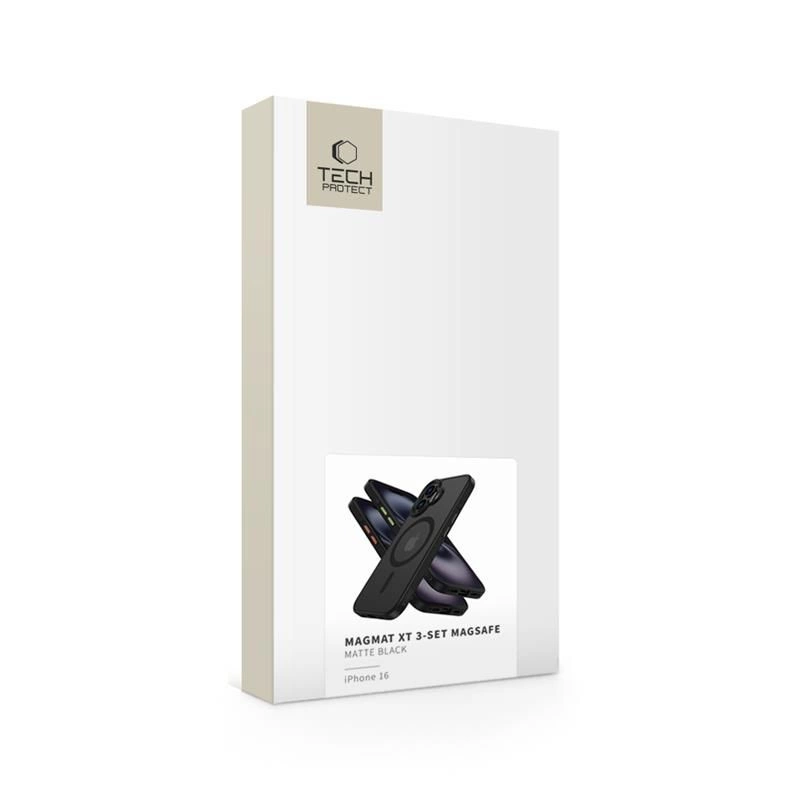 Tech-Protect MagMat Magsafe 3-set iPhone 16 Case - Matte Blackeng