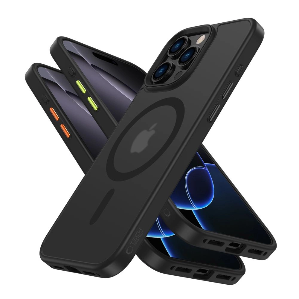 Tech-Protect MagMat Magsafe 3-set iPhone 16 Pro Case - Matte Blackeng