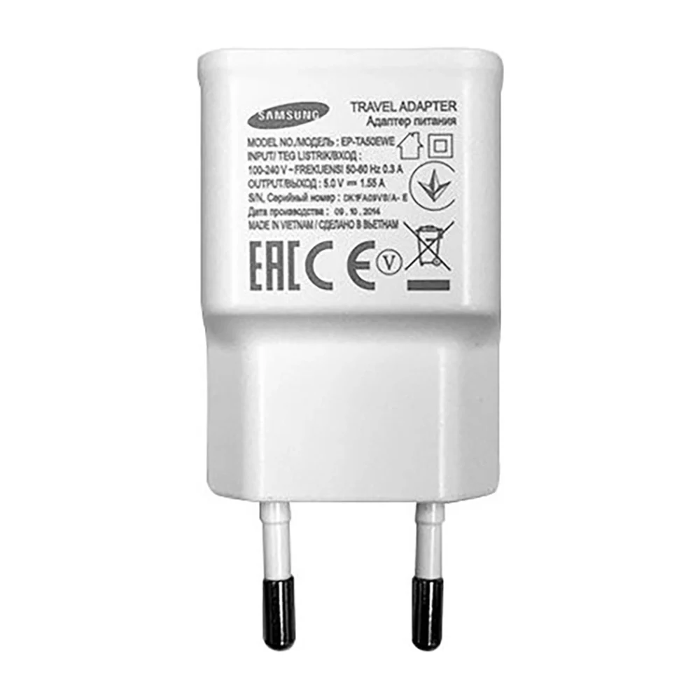 Samsung EP-TA50EWE 8W USB-A Wall Charger with MicroUSB Cable ECB-DU4AWE (Bulk - Replacement Packaging) - Whiteeng