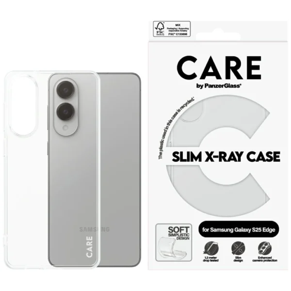 CARE by PanzerGlass Fashion X-Ray Case for Samsung Galaxy S25 Edge - Transparenteng