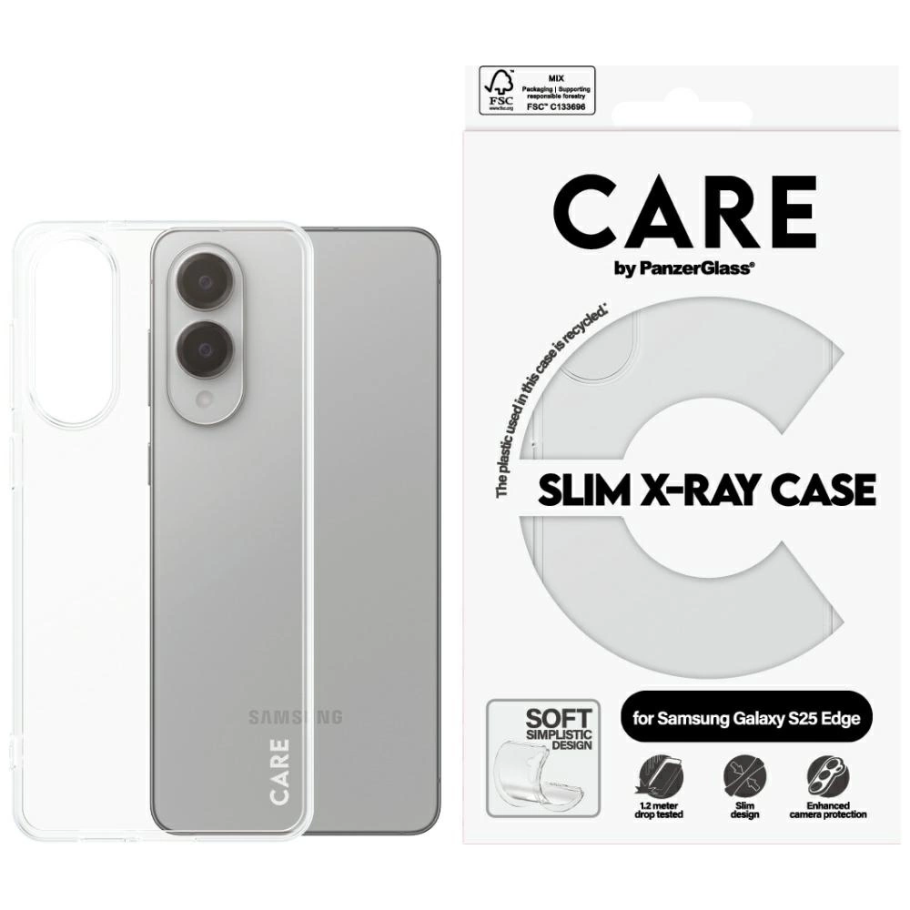 CARE by PanzerGlass Fashion X-Ray Case for Samsung Galaxy S25 Edge - Transparenteng