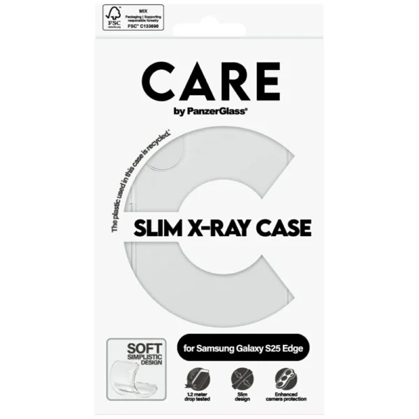 CARE by PanzerGlass Fashion X-Ray Case for Samsung Galaxy S25 Edge - Transparenteng
