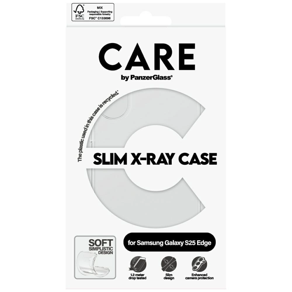 CARE by PanzerGlass Fashion X-Ray Case for Samsung Galaxy S25 Edge - Transparenteng