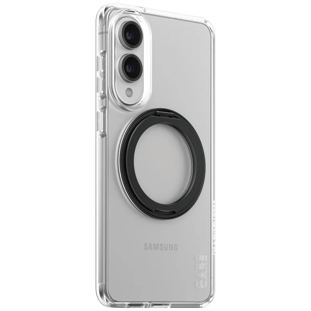CARE by PanzerGlass Feature Black Kickstand & QI Case for Samsung Galaxy S25 Edge - Transparenteng