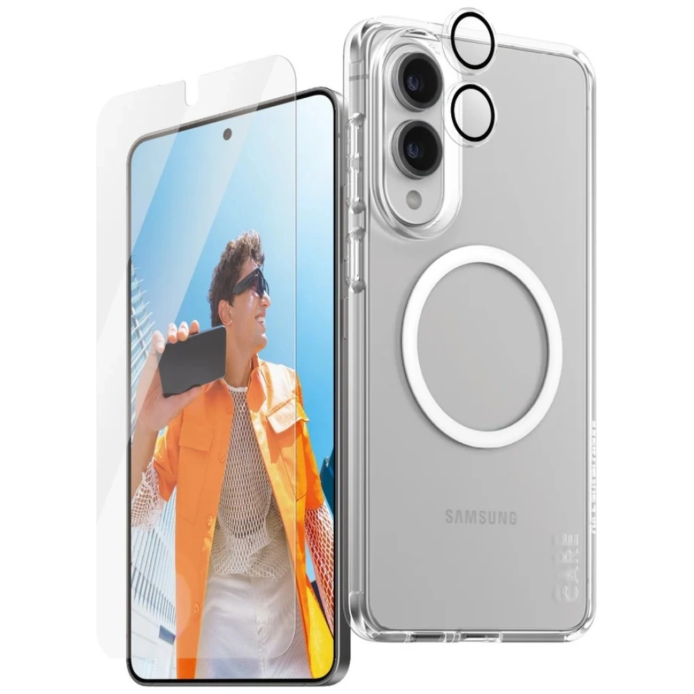 CARE by PanzerGlass Flagship 3in1 Case+Glass+Lens for Samsung Galaxy S25 Edge - transparenteng
