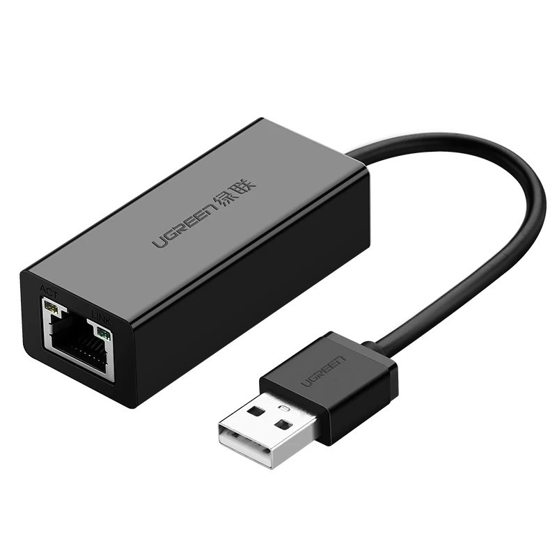 Ugreen external network card RJ45 - USB 2.0 100 Mbps Ethernet black (CR110 20254)eng