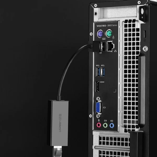 Ugreen external network card RJ45 - USB 2.0 100 Mbps Ethernet black (CR110 20254)eng