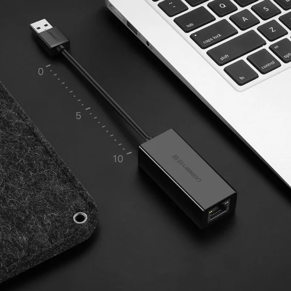 Ugreen external network card RJ45 - USB 2.0 100 Mbps Ethernet black (CR110 20254)eng