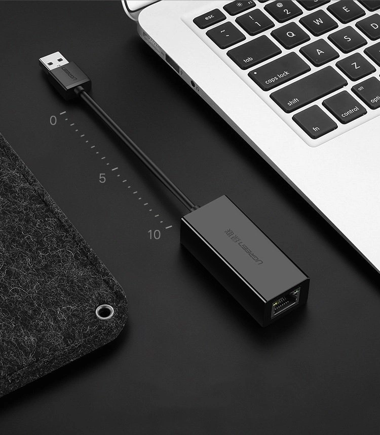 Ugreen external network card RJ45 - USB 2.0 100 Mbps Ethernet black (CR110 20254)eng
