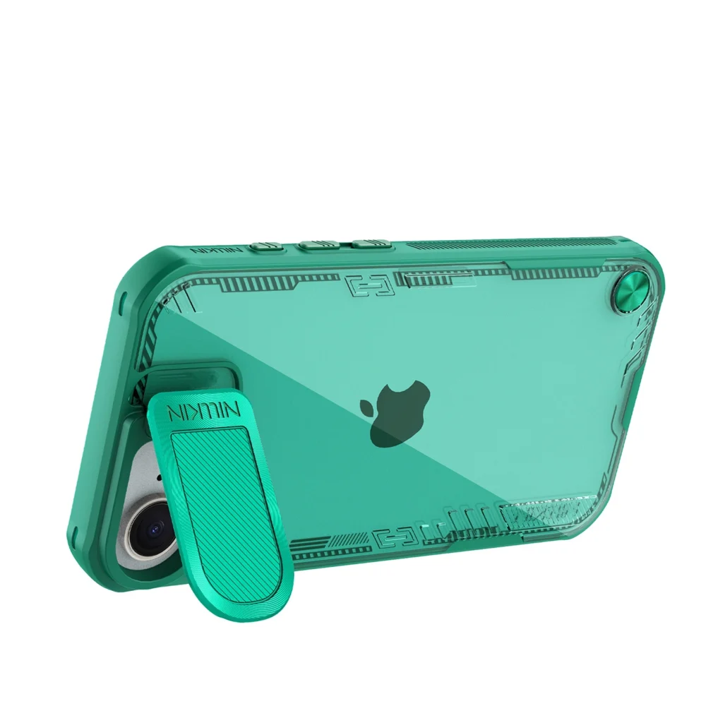 Nillkin Iceblade Prop Case with Lens Cover and Stand for iPhone 16e - Greeneng