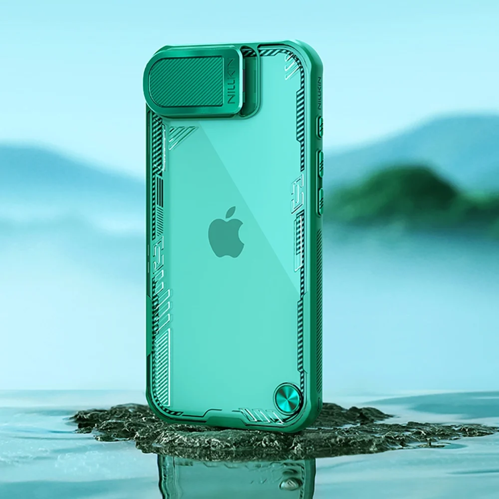 Nillkin Iceblade Prop Case with Lens Cover and Stand for iPhone 16e - Greeneng