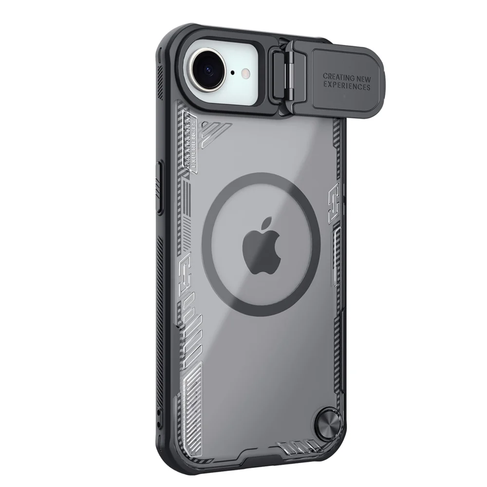 Nillkin Iceblade Prop Magnetic Case with Lens Cover and Stand for iPhone 16e - Blackeng