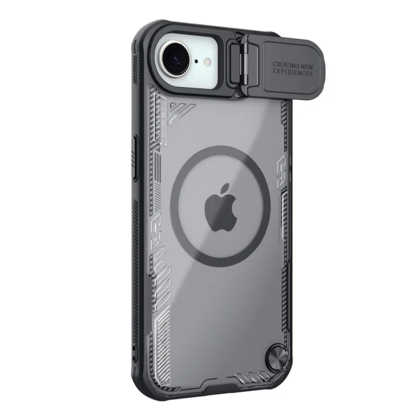 Nillkin Iceblade Prop Magnetic Case with Lens Cover and Stand for iPhone 16e - Blackeng
