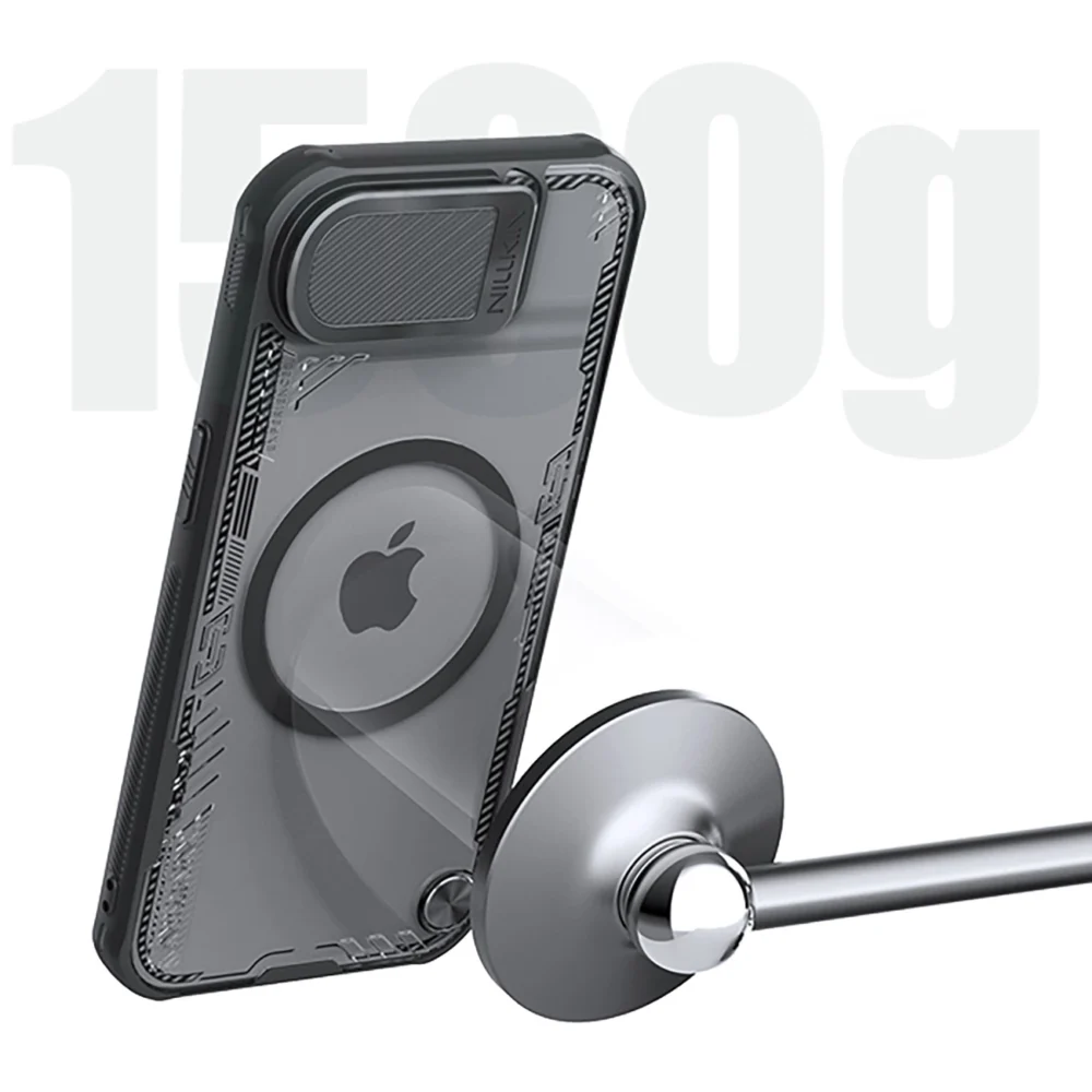 Nillkin Iceblade Prop Magnetic Case with Lens Cover and Stand for iPhone 16e - Blackeng
