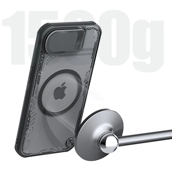 Nillkin Iceblade Prop Magnetic Case with Lens Cover and Stand for iPhone 16e - Blackeng