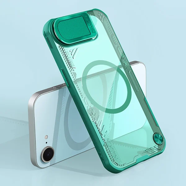 Nillkin Iceblade Prop Magnetic Case with Camera Cover and Stand for iPhone 16e - Greeneng