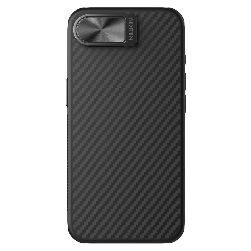 Etui Nillkin CarboProp Magnetic z osłoną na aparat i podstawką na iPhone 16e - czarnepol