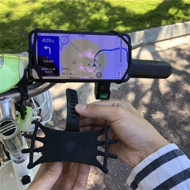 Silicone bicycle phone holder - blackeng