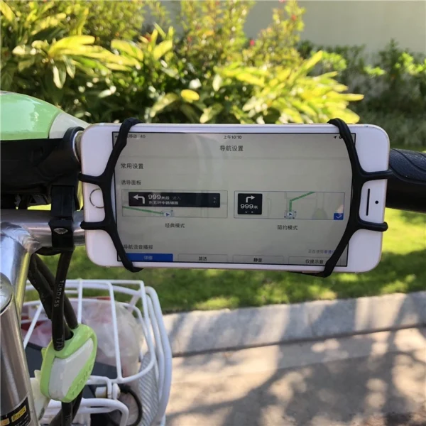 Silicone bicycle phone holder - blackeng