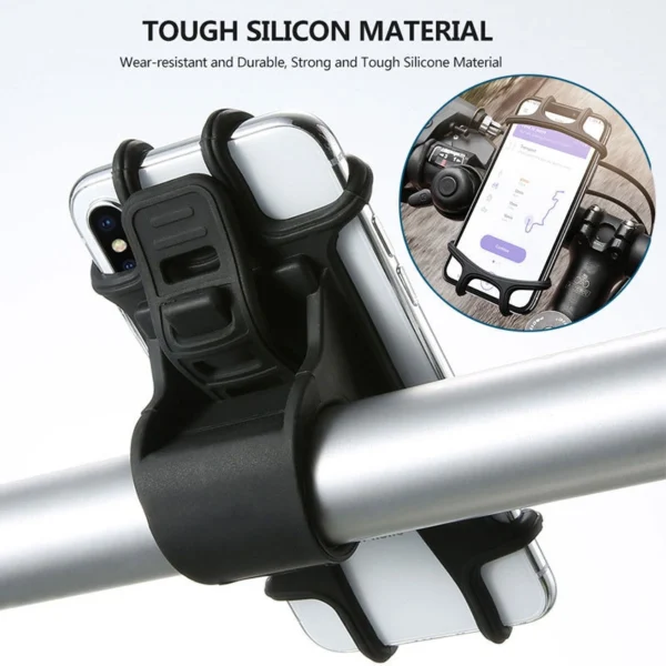 Silicone bicycle phone holder - blackeng
