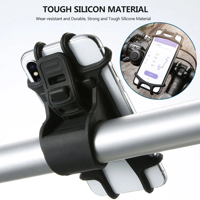 Silicone bicycle phone holder - blackeng