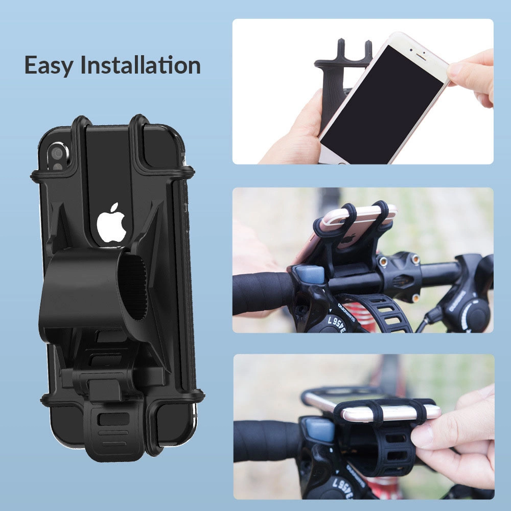 Silicone bicycle phone holder - blackeng