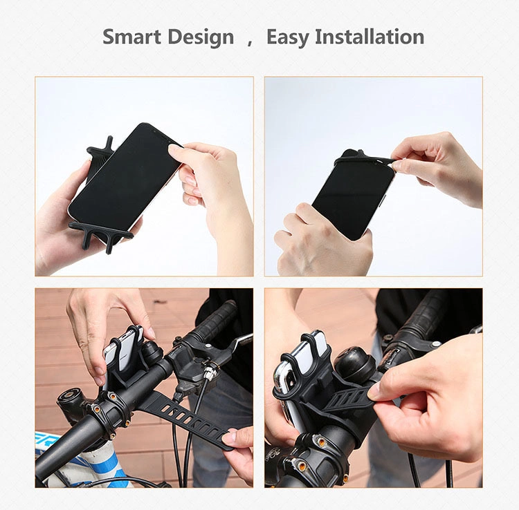 Silicone bicycle phone holder - blackeng