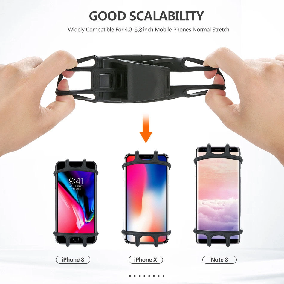 Silicone bicycle phone holder - blackeng