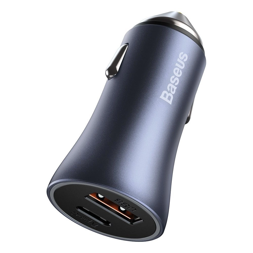Baseus Golden Contactor Pro fast car charger USB Type C / USB 40 W Power Delivery 3.0 Quick Charge 4+ SCP FCP AFC + USB Type C cable - Lightning gray (TZCCJD-B0G)eng
