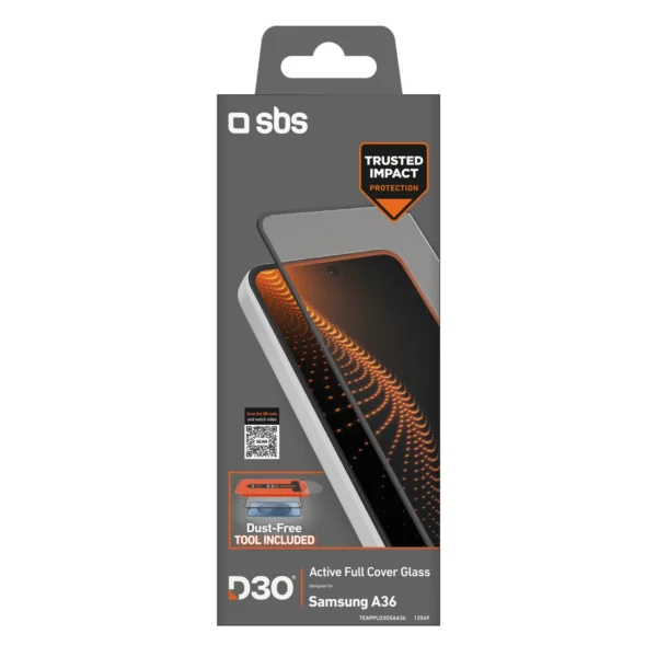 SBS tempered glass with D3O technology with applicator for Samsung Galaxy A36 / A56 / S24 FEeng