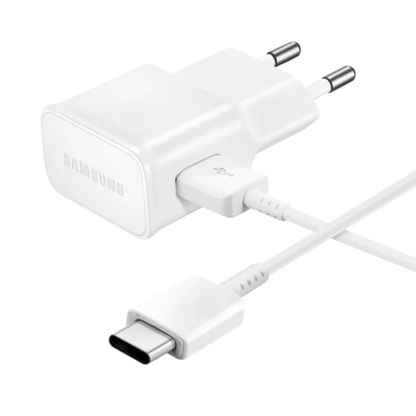 Samsung EP-TA200EWE USB-A 15W wall charger with EP-DR140AWE USB-A - USB-C cable (OOB Bulk - replacement packaging) - whiteeng