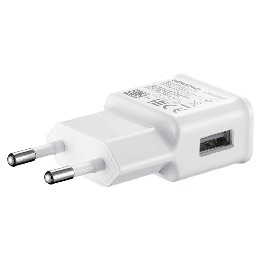 Samsung EP-TA200EWE USB-A 15W wall charger with EP-DR140AWE USB-A - USB-C cable (OOB Bulk - replacement packaging) - whiteeng