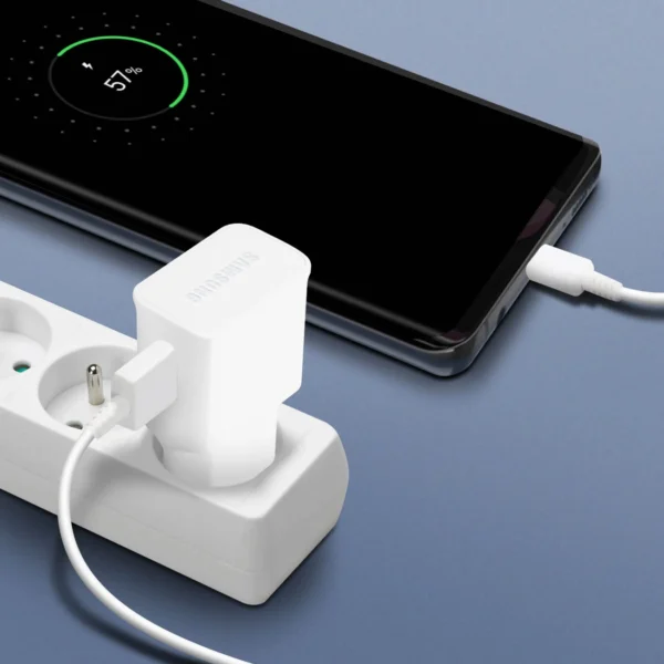 Samsung EP-TA200EWE USB-A 15W wall charger with EP-DR140AWE USB-A - USB-C cable (OOB Bulk - replacement packaging) - whiteeng